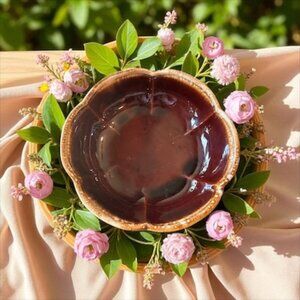McCoy Brown Glazed Drip bowl.